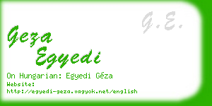 geza egyedi business card
